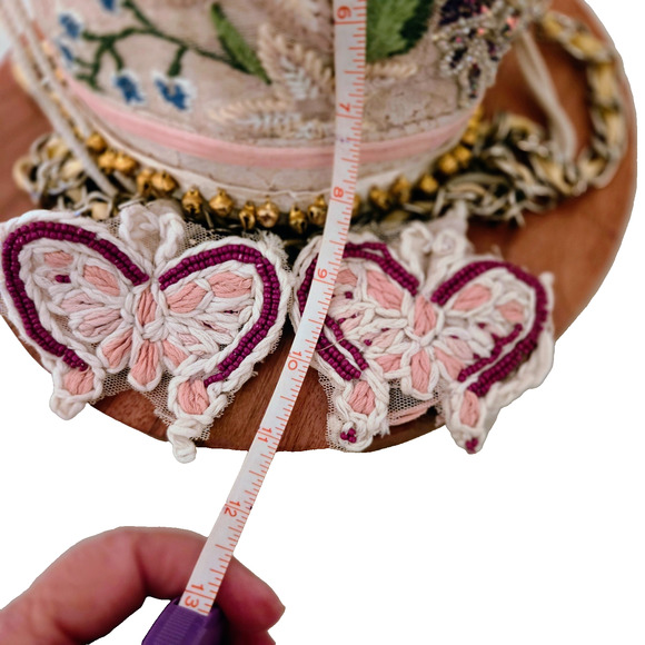 Antica Sartoria Positano Boho Round Beaded Bag Purse Bells - Picture 6 of 14